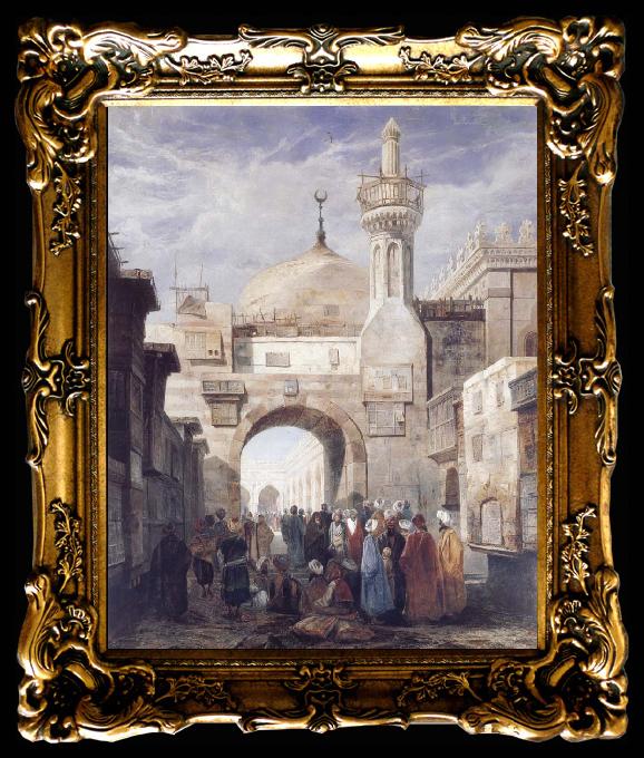 framed  Adrien Dauzats Mosque of Al Azhar in Cairo, Ta017